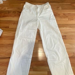 Universal Threads wide leg white jeans